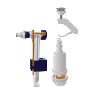 Fanus push type cistern mechanisms